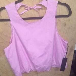 Light Pink Sleeveless Crop Top